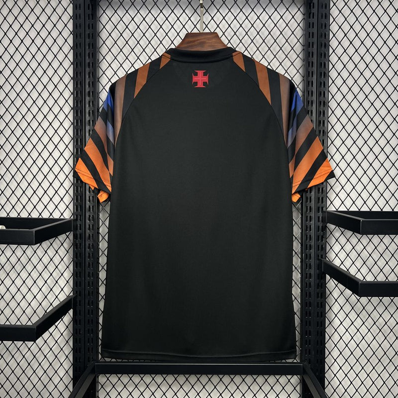 Camisa Vasco Pré-Jogo Preta 24/25 - Kappa Torcedor Masculina