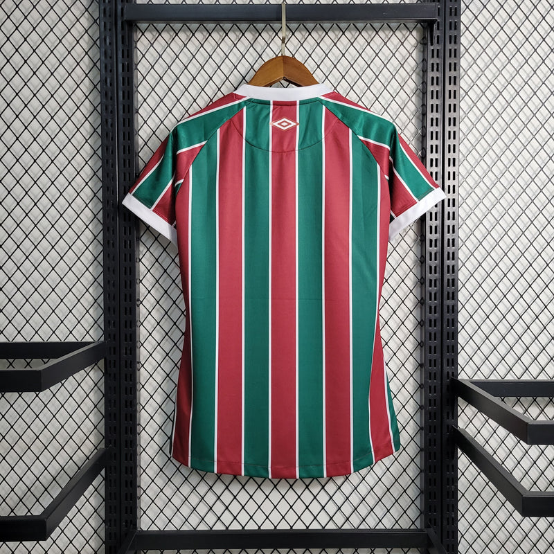 Camisa Feminina Fluminense I 23/24 Umbro - Vinho e Verde