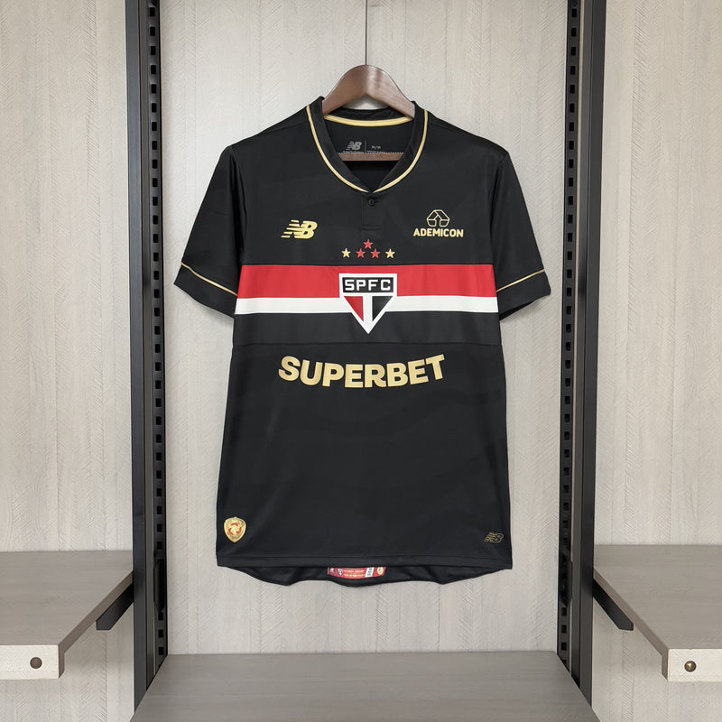 Camisa São Paulo III 25/26 - Torcedor Masculina - Preta e Dourado