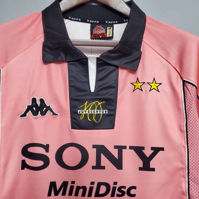 Camisa Juventus Retrô 1997/1998 Rosa e Preto - Kappa