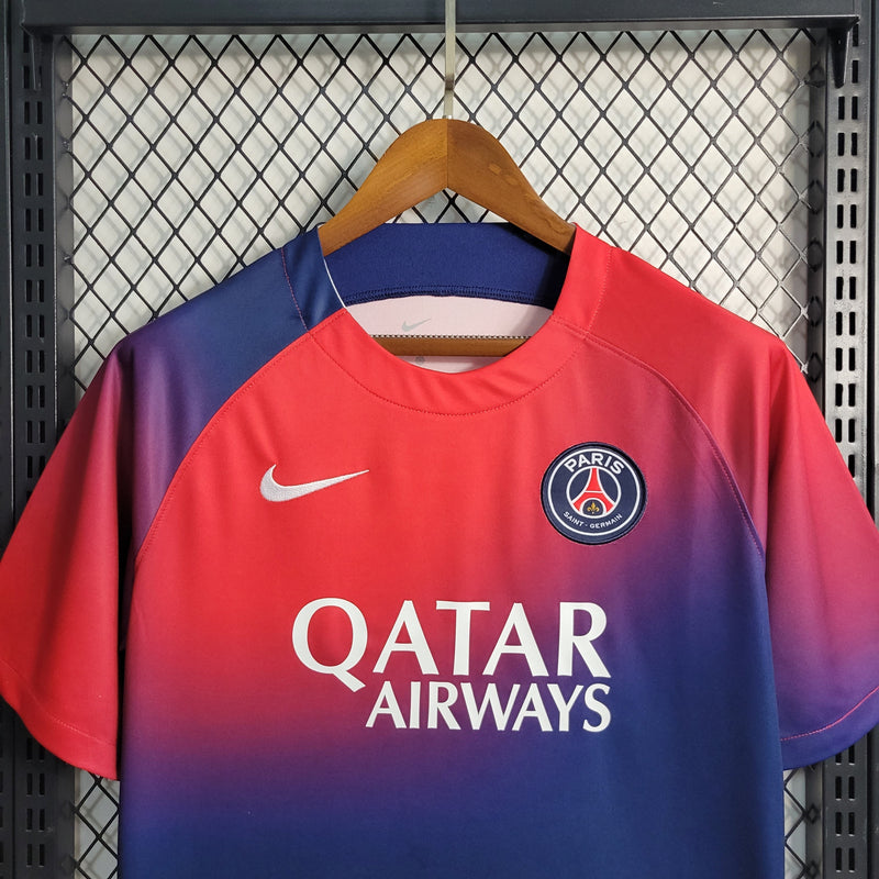 Camisa PSG Treino 23/24 Nike - Red and Blue