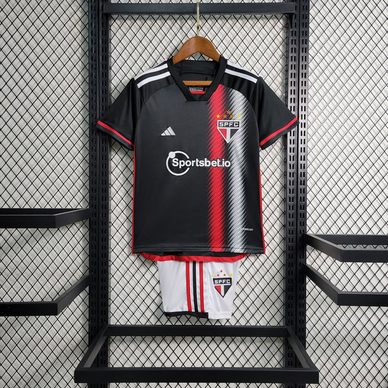 Kit Infantil São Paulo III 23/24 Adidas - Preto