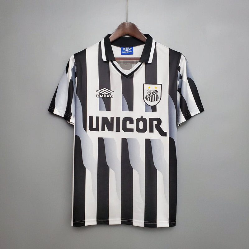 Camisa Santos Retrô 1998 Preto e Branco