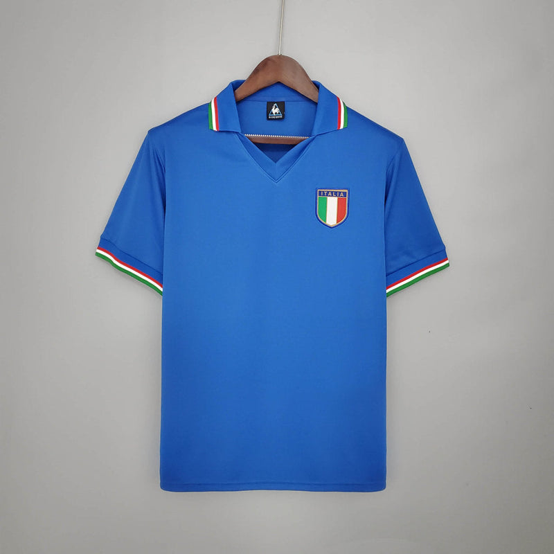 Camisa Itália Retrô 1982 Azul