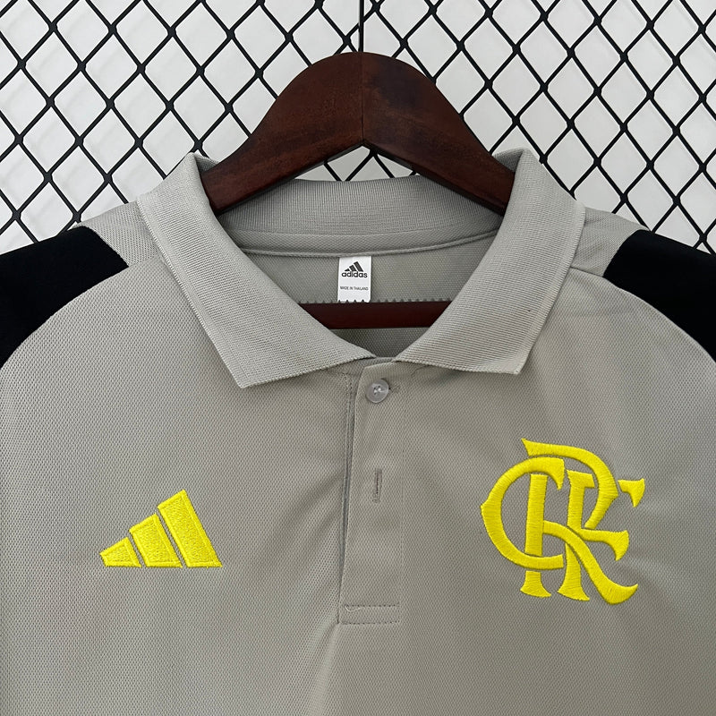 Camisa Flamengo Treino Polo Cinza 24/25 - Versão Torcedor Lançamento