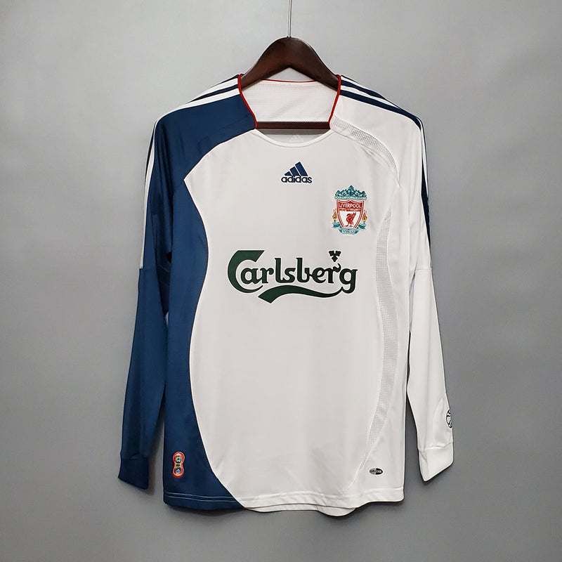 Camisa Manga Longa Liverpool 06/07 Adidas - Branco