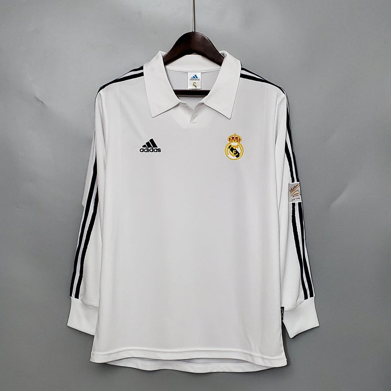 Camisa Manga Longa Real Madrid 2002 Adidas - Branco