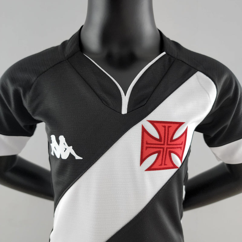 Kit Infantil Vasco 22/23 Kappa - Preto e Branco