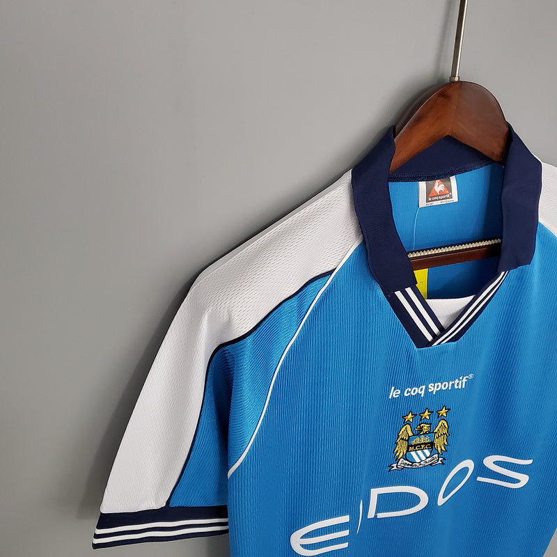 Camisa Manchester City Retrô 1999/2001 Azul