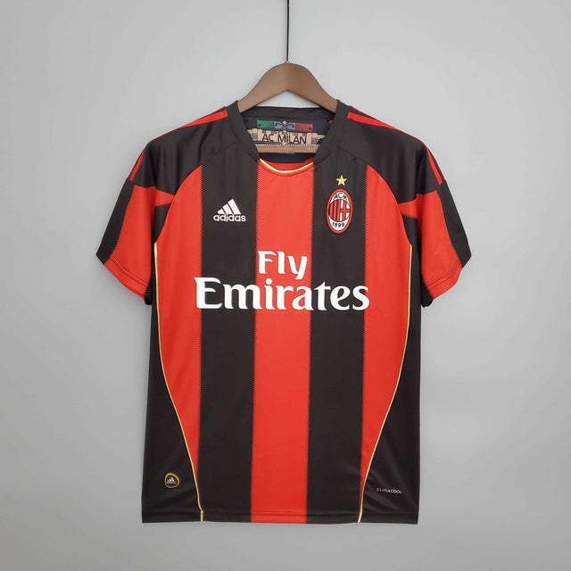 Camisa Milan Retrô 2010/2011 Vermelha e Preta - Adidas