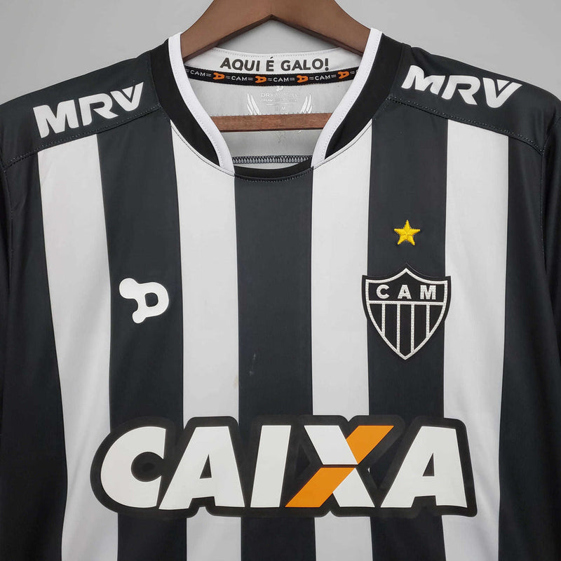 Camisa Atlético MG Retrô 2016/2017 Preta e Branca - Dry World