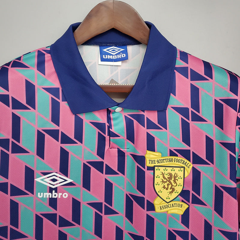 Camisa Escócia Retrô 1988/1989 Rosa - Umbro