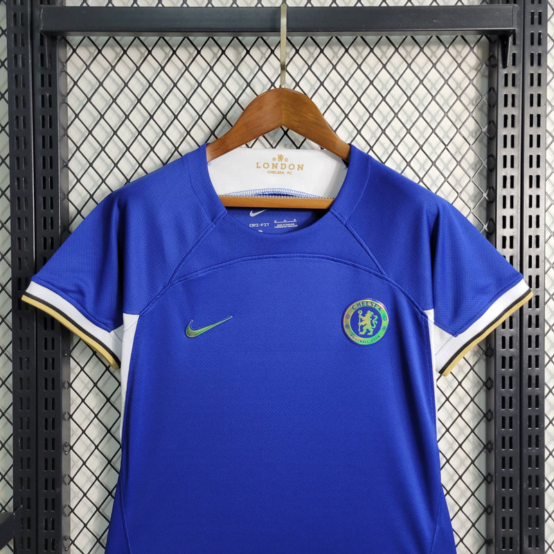 Camisa Chelsea Feminina I 23/24 Nike - Azul